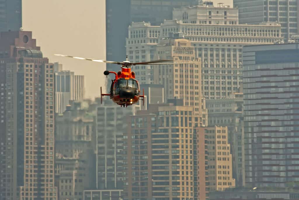 helicoptero rojo nueva york